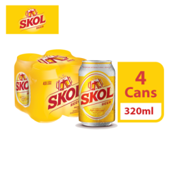 SKOL BEER CAN 320ML*4 SKOL BEER CAN 320ML*4