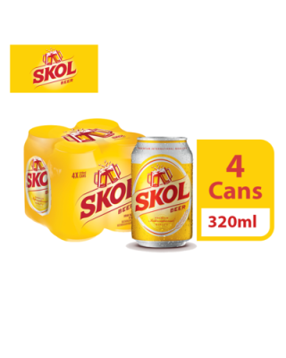 SKOL BEER CAN 320ML*4