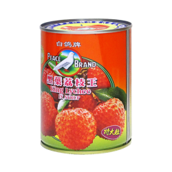 PEACE BRAND KING LYCHEE IN SYRUP 565GM PEACE BRAND KING LYCHEE IN SYRUP 565GM