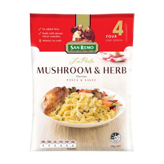 SAN REMO LA PASTA MUSHROOM & HERBS 120GM