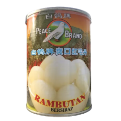PEACE BRAND RAMBUTAN 565GM PEACE BRAND RAMBUTAN 565GM