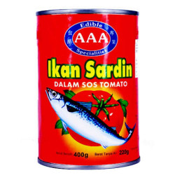 EDIBLE AAA SARDINES IN TOMATO SAUCE 425GM EDIBLE AAA SARDINES IN TOMATO SAUCE 425GM