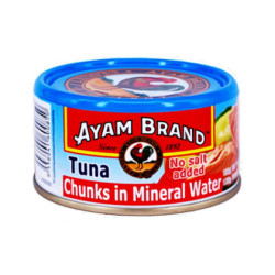 AYAM BRAND TUNA CHUNK IN WATER LIGHT 150GM AYAM BRAND TUNA CHUNK IN WATER LIGHT 150GM