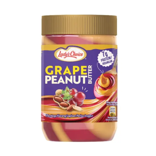 LADY'S CHOICE PEANUT BUTTER GRAPE STRIPE 500G