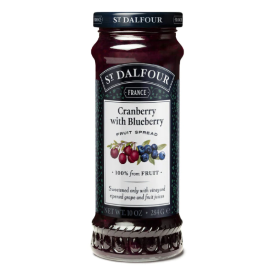 ST.DALFOUR CRANBERRY & BLUEBERRY JAM 284GM