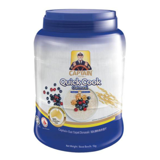 CAPTAIN OAT QUICK COOKING (JAR) 1KG