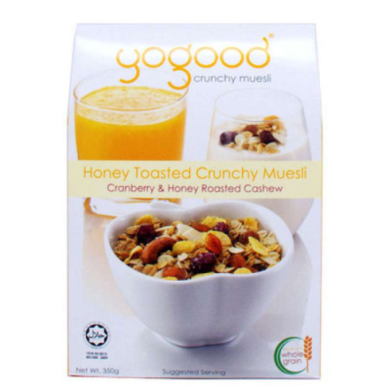 PRISTINE YOGOOD HONEY TOASTED MUESLI 350GM PRISTINE YOGOOD HONEY TOASTED MUESLI 350GM
