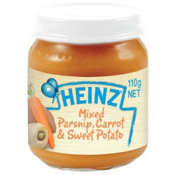 HEINZ PARSNIP, CARROT & SWEET POTATO 110G HEINZ PARSNIP, CARROT & SWEET POTATO 110G