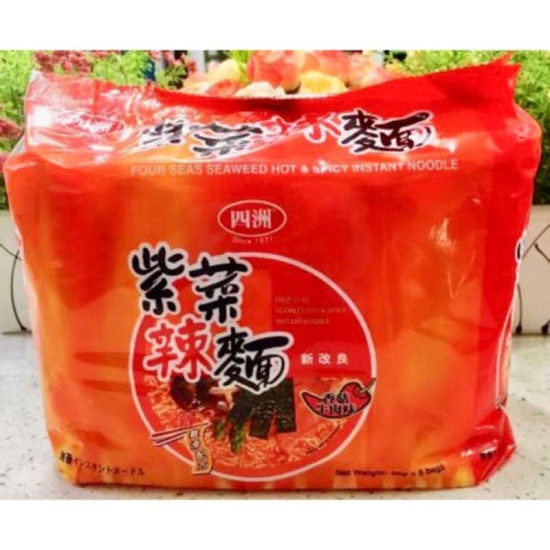 FOUR SEAS INSTANT NOODLE HOT&SPICY 90GM*5