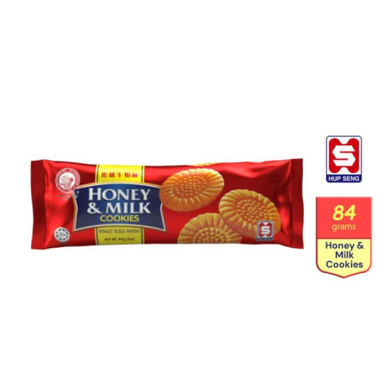 HUP SENG PING PONG HONEY & MILK 84GM