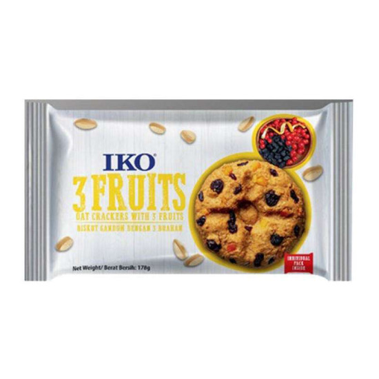 IKO 3 FRUITS CRACKER 178GM