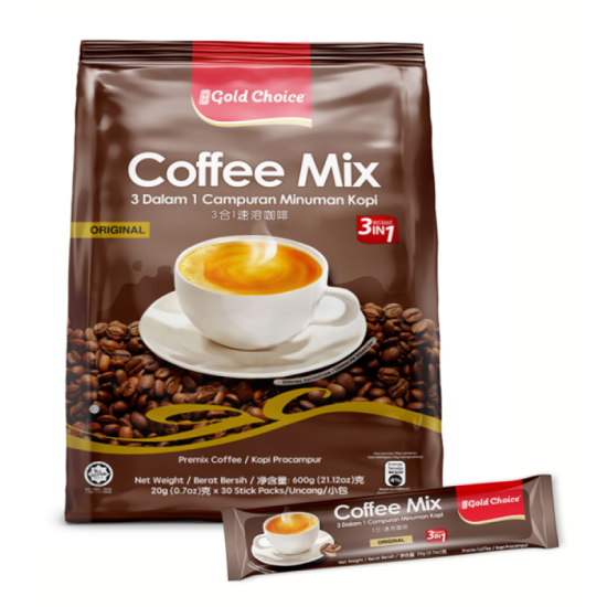 GOLD CHOICE 3IN1 INSTANT COFFEEMIX 17GM*25