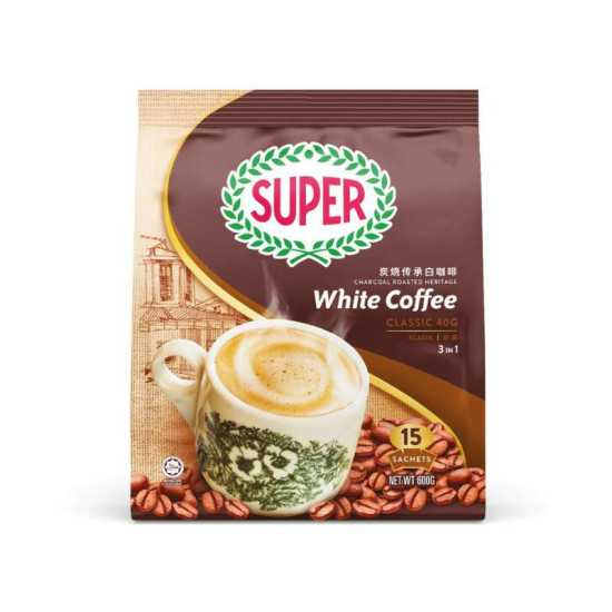 SUPER CHARCOAL ROASTED WHITE COFFEE 35GM*15 SUPER CHARCOAL ROASTED WHITE COFFEE 35GM*15