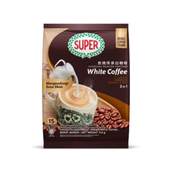 SUPER CHARCOAL ROASTED WHITE COFFEE 21GM*15