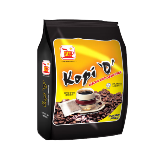 BEE KOPI O WITHOUT SUGAR 10GM*20