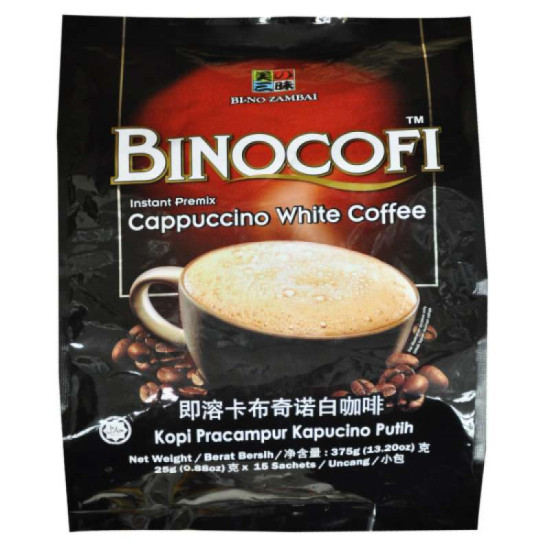 BI-NO ZAMBAI  CAPPUCCINO WHITE COFFEE 25GM*15