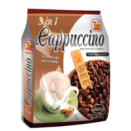 BEE 3IN1 CAPPUCINO INSTANT WHITE COFFEE 38GM*15