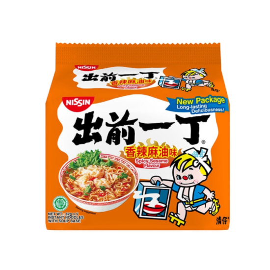 NISSIN INSTANT NOODLE BAG SPICY SESAME 86GM*5