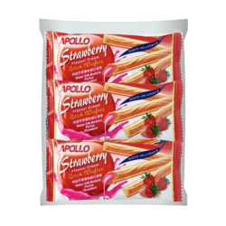 APOLLO STRAWBERRY WAFER STICK 120GM APOLLO STRAWBERRY WAFER STICK 120GM