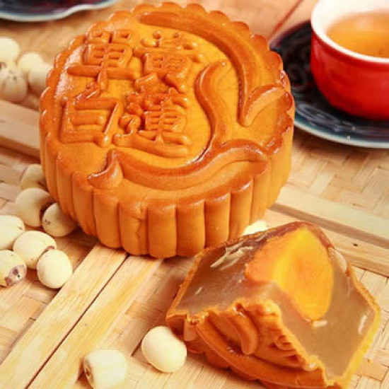 FOH SAN WHITE LOTUS 1 YOLK MOONCAKE FOH SAN WHITE LOTUS 1 YOLK MOONCAKE