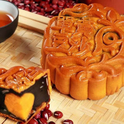 FOH SAN RED BEAN 1 YOLK MOONCAKE