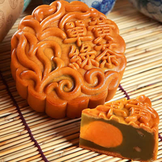 FOH SAN GREEN TEA LOTUS 1 YOLK MOONCAKE FOH SAN GREEN TEA LOTUS 1 YOLK MOONCAKE