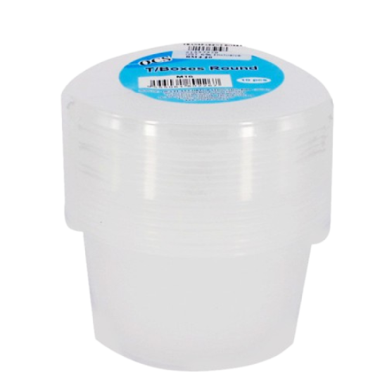 TRANSPARENT BOXES ROUND [ 10PCS ]
