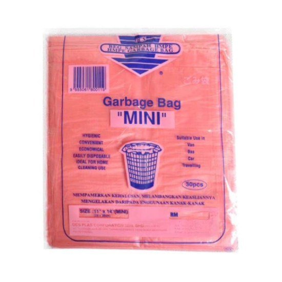 GARBAGE BAG 11*14 MINI 30 PIECES