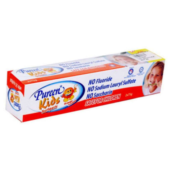 PUREEN KIDS TOOTHPASTE - ORANGE 75GM*2