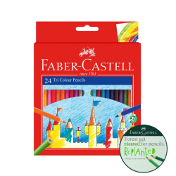 FABERCASTLE TRI COLOUR PENCIL 24'S