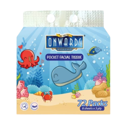 ONWARDS POCKET TISSUE 3PLY 8S *12* 5T