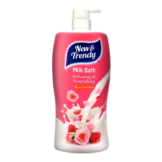 NEW TRENDY MILK BATH SHOWER GEL - ROSE 850G