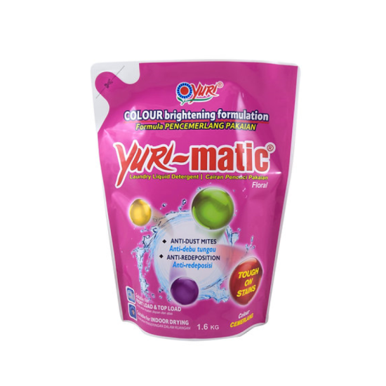 YURI MATIC LIQUID DETERGENT (REFILL) COLOUR 1.6KG