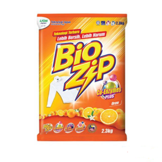 BIO ZIP DETERGENT POWDER - ORANGE 2.3KG