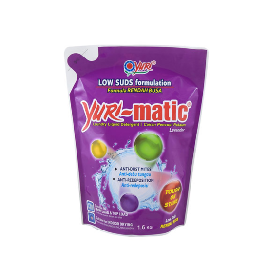 YURI MATIC LIQUID DETERGENT (REFILL) LOW SUDS 1.6K