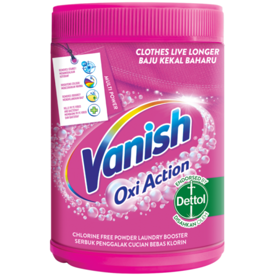 VANISH POWDER O2 MULTI-PURPOSE STAIN REMOVER 900GM