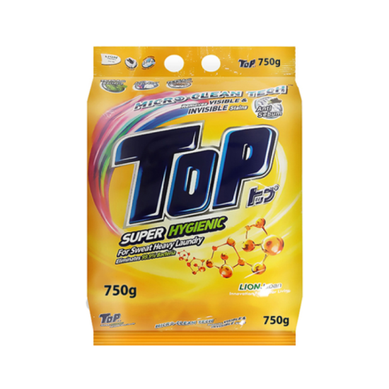 TOP DETERGENT POWDER - SUPER HYGIENIC 750GM TOP DETERGENT POWDER - SUPER HYGIENIC 750GM