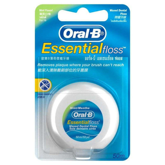 ORAL-B ESSENTIAL FLOSS MINT WAX 50M