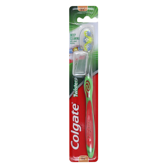 COLGATE TWISTER TOOTHBRUSH SOFT+ WITH 1 CAP 1'S