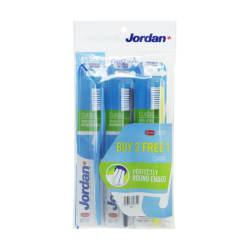 JORDAN CLASSIC TOOTHBRUSH - DOUBLE ACTION 2+1'S JORDAN CLASSIC TOOTHBRUSH - DOUBLE ACTION 2+1'S