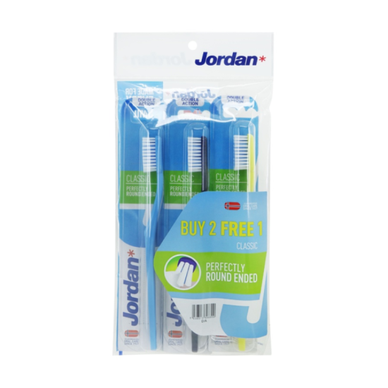 JORDAN CLASSIC TOOTHBRUSH - DOUBLE ACTION 2+1'S