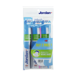 JORDAN CLASSIC TOOTHBRUSH - HARD 2+1'S JORDAN CLASSIC TOOTHBRUSH - HARD 2+1'S