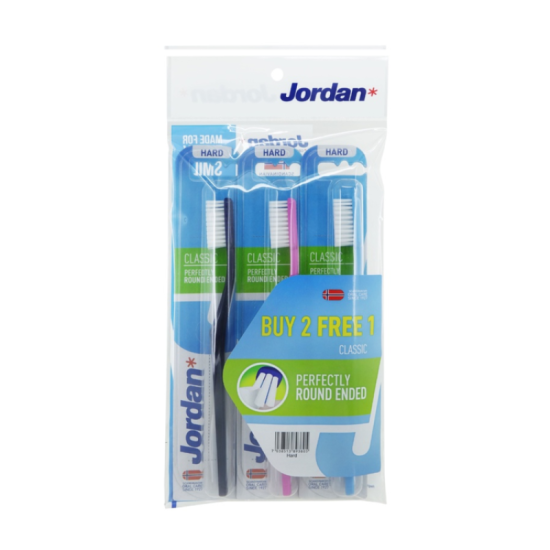 JORDAN CLASSIC TOOTHBRUSH - HARD 2+1'S