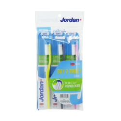 JORDAN CLASSIC TOOTHBRUSH - SOFT 2+1'S JORDAN CLASSIC TOOTHBRUSH - SOFT 2+1'S