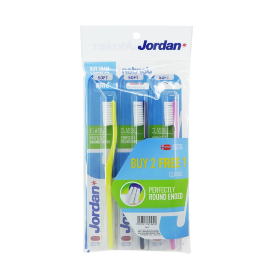 JORDAN CLASSIC TOOTHBRUSH - SOFT 2+1'S