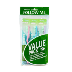 FOLLOW ME SUPER A TOOTHBRUSH - MEDIUM 3'S FOLLOW ME SUPER A TOOTHBRUSH - MEDIUM 3'S
