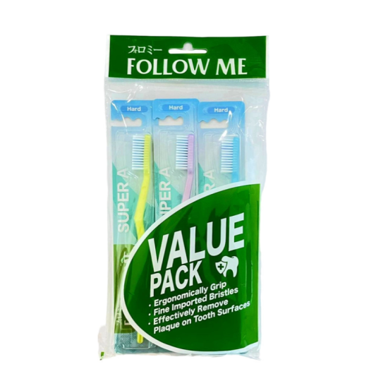 FOLLOW ME SUPER A TOOTHBRUSH - HARD 3'S