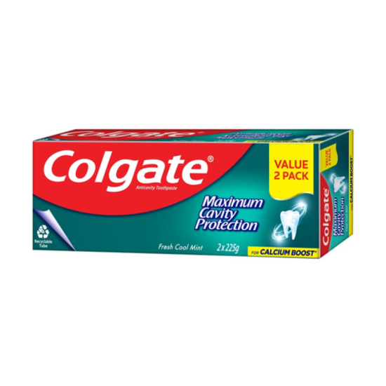 COLGATE TOOTHPASTE FRESH COOL MINT 225G*2