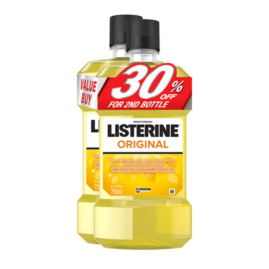 LISTERINE MOUTH RINSE ORIGINAL 750ML*2