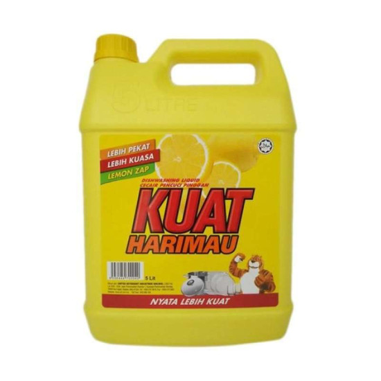 KUAT HARIMAU DISHWASH LEMON 5LIT